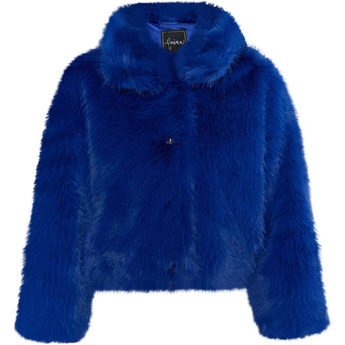 Faina Blouson van namaakbont Dames KONING BLAUW