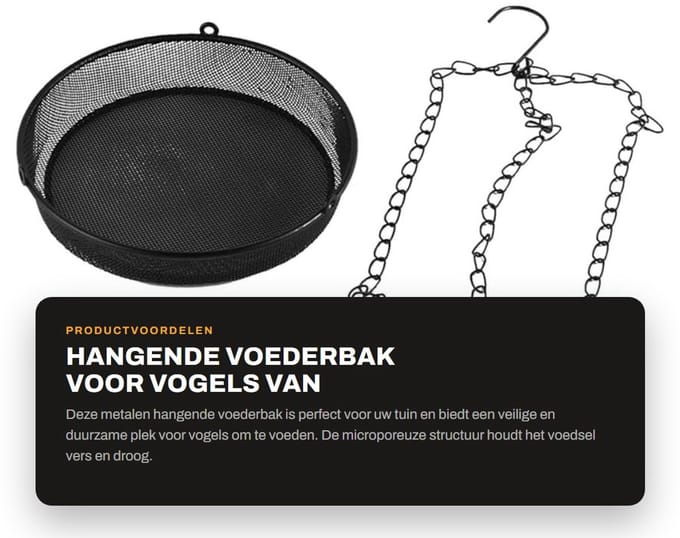 Dailygoods - Hangende Voederbak voor Vogels van Metaal