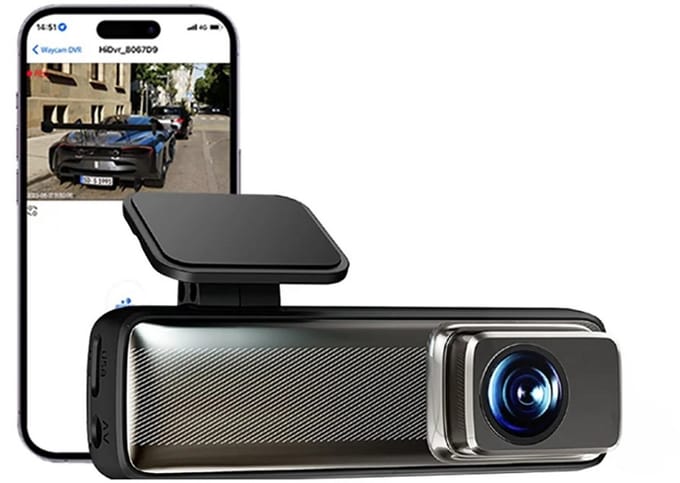 DrPhone DriveGuardian - USB Dashcam voor Android | 1080P HD, 130° lens, Nachtzicht, ADAS, Loopopname - Micro SD