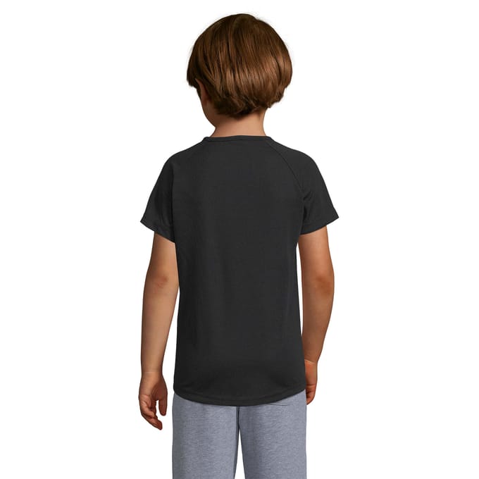 SOLS Kinderen/Kinderen Sportief Raglan T-shirt (Zwart)