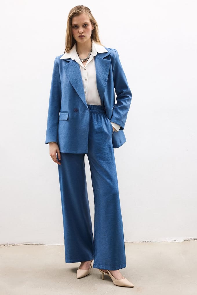Touché Privé - Set van blazer en broek - Indigo - Dames