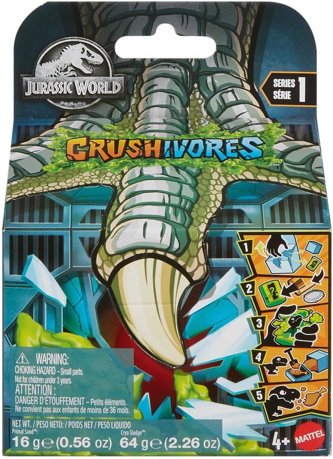 Jurassic World - Assortiment Beeldjes - Verslindende Dinosaurussen - MATTEL - HVB29 - Willekeurig Model