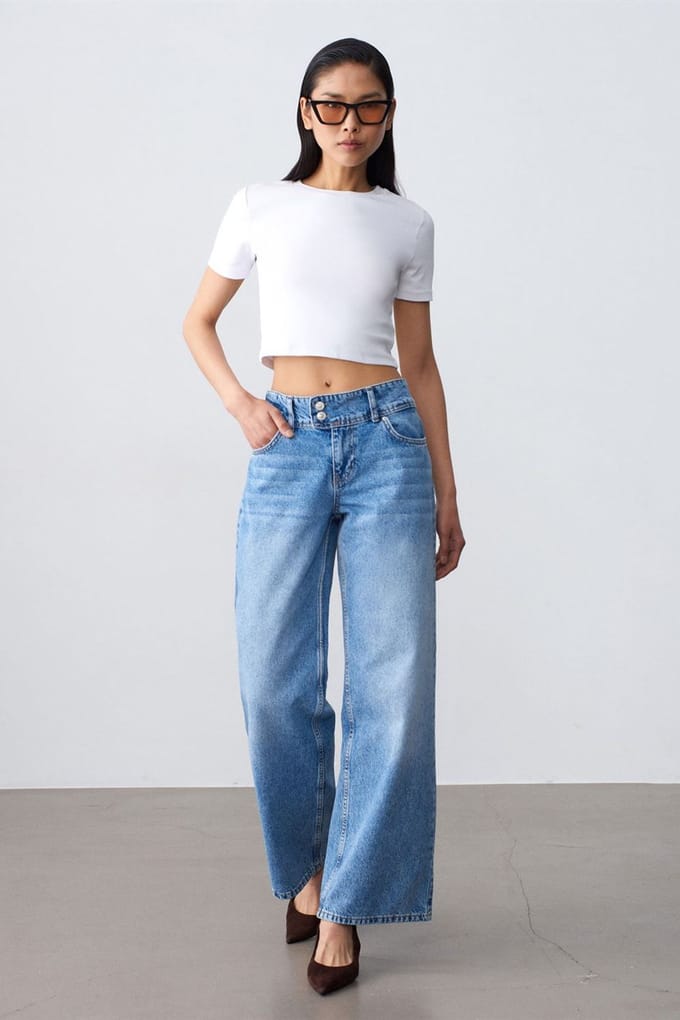 Hoge Taille Wijde Denim Jeans