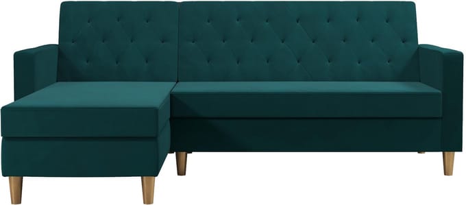 Liberty-Slaapbank - Chaise Longue - Groen Stof