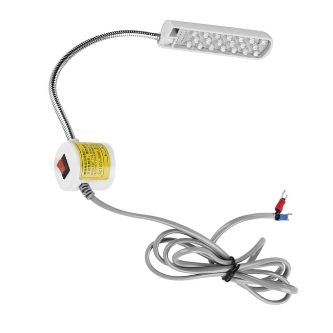 Lampe LED de Travail pour Machine à Coudre Lampe à Base Magnétique Réglable Pièce 20-Pin Card Plug white