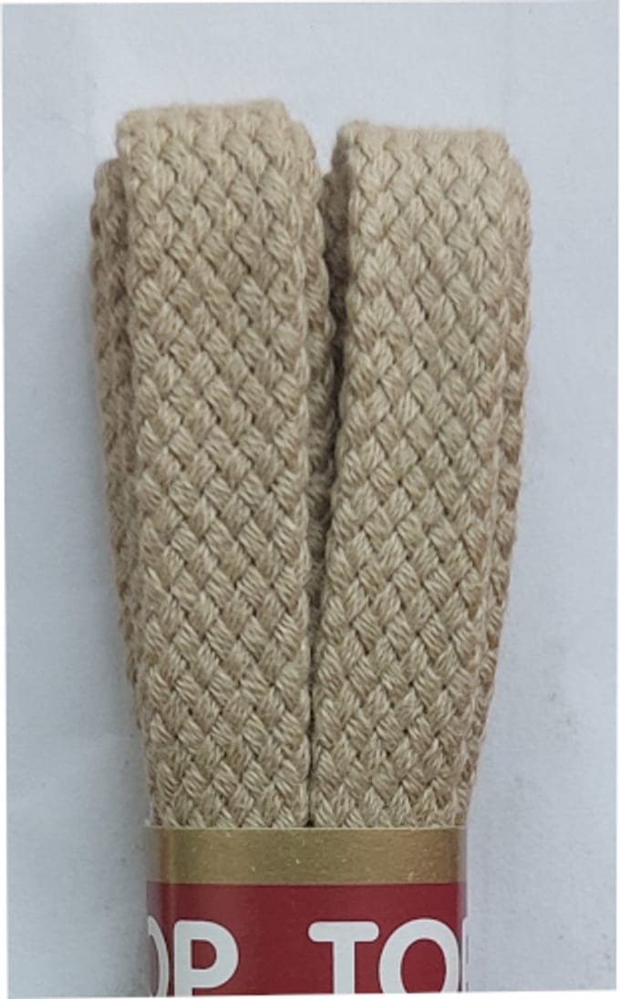 Ronilux Veter - Beige - Plat - Lengte 90 cm - Breedte 9 mm - Schoenveter