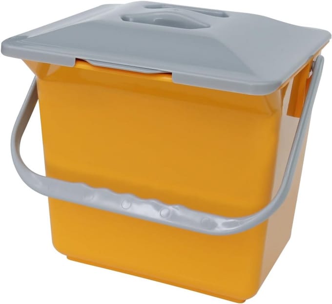 Compostbak Keuken - Afvalbak Organisch - Afval Verzamelen - Geurfilter - 6 Liter - Geel
