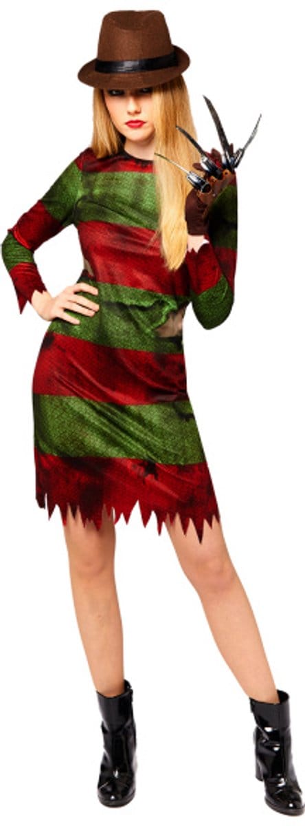 Halloween Kostuum Freddy Krueger Dames Officieel - Maat M