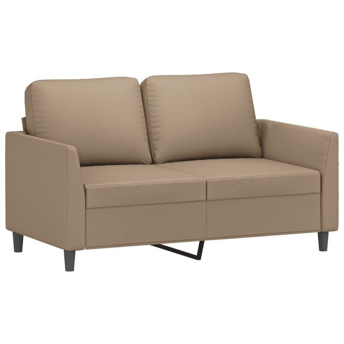 vidaXL - 2-delige - Loungeset - met - kussens - kunstleer - cappuccino