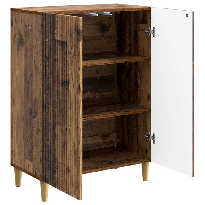 vidaXL - Dressoir - Oud - hout - 66 - x - 34,5 - x - 90 - cm - Bewerkt - hout