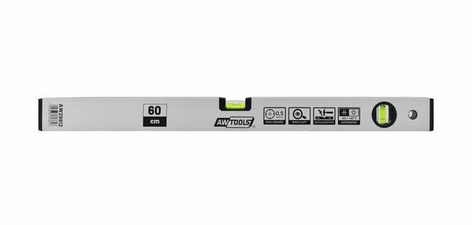 Awtools AW29914 - Aluminium Waterpas - 100cm - 2 Libellen - Lichtgewicht Constructie