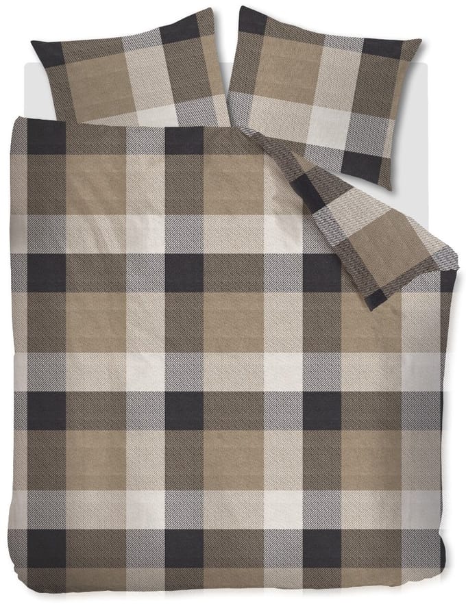 Beddinghouse Dekbedovertrek Flanel Dario Taupe 2 persoons