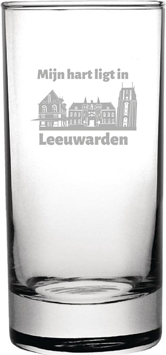 Gegraveerde longdrinkglas 28,5cl Leeuwarden