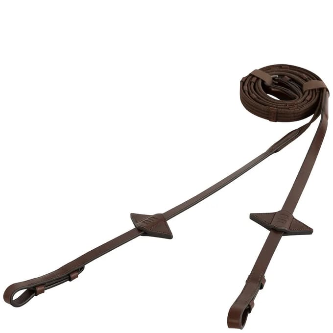 Webteugels 19mm stops Oak/Zilver - Full | Teugels paard