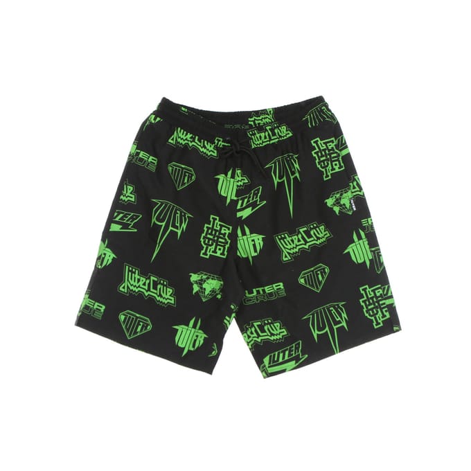Bermuda herenkostuumhoorns allover boardshort zwart
