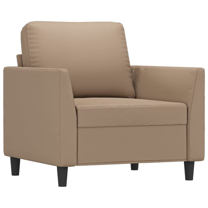 vidaXL - 4-delige - Loungeset - met - kussens - kunstleer - cappuccino