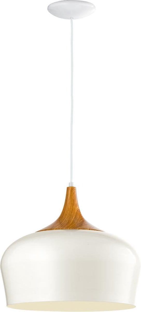 EGLO Obregon - Hanglamp - 1 Lichts - Ø350mm. - Creme, Eik