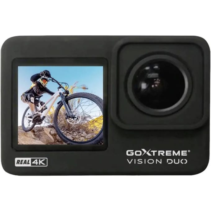 GoXtreme Vision Duo 4K Actioncam 4K, Dual-display, Spatwaterdicht, Stofdicht, Waterdicht, WiFi, Time-lapse
