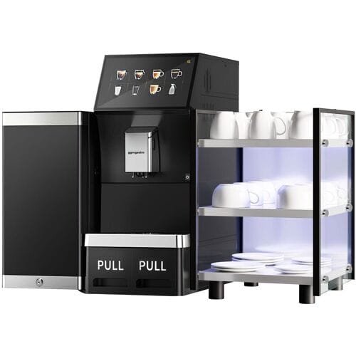 GGM Gastro Kaffeevollautomat - 16 Programme - 10 Zoll Touchscreen - inkl. Tassenwärmer & Milchkühlschrank