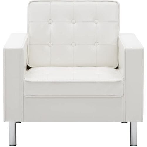 vidaXL Fauteuil Wit 75x70x75 cm Kunstleer