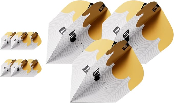 Dart Flights Set Wit en Goud Professionele Set 9 Stuks Duurzaam