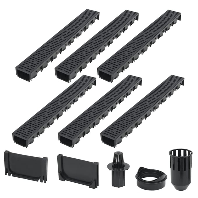 Vidaxl Canaux d'Évacuation, 6 Pièces, Plastique, 6 M