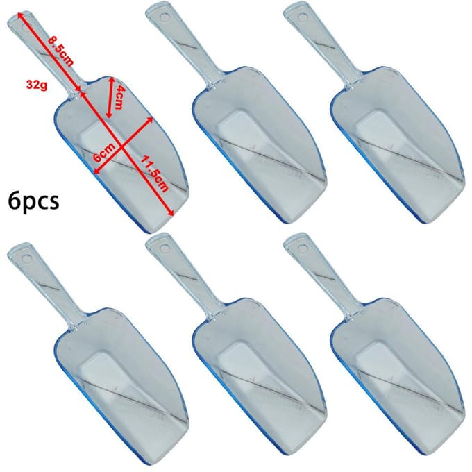 6 STUKS Mini Plastic IJsscheppen IJsscheppen IJsschep Voor Verjaardagsfeest Bruiloft Dessertscheppen Graan Bloem Multifunctionele Schep