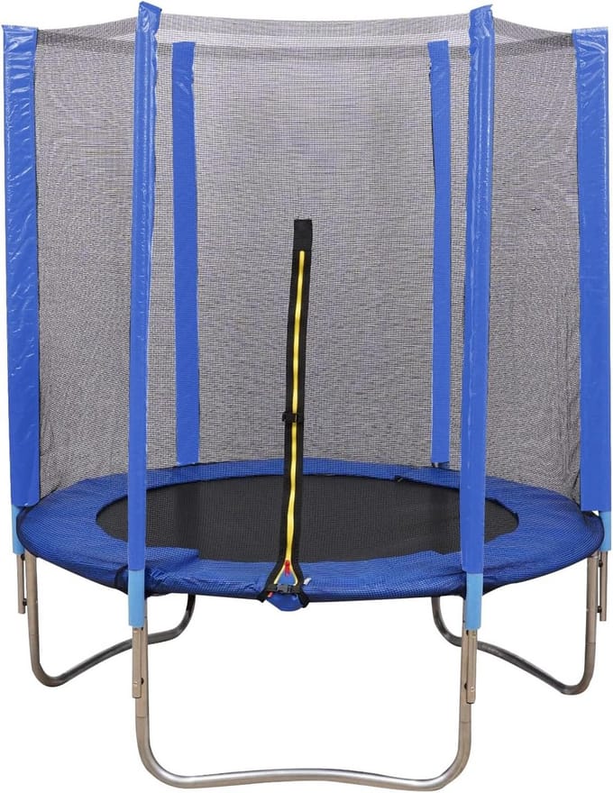 Kindertrampoline 1.83m Buiten met Veiligheidsnet - Tuin Trampoline met Opstapje