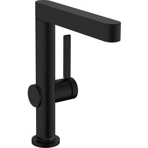 hansgrohe Finoris - Wastafelmengkraan - Ééngreeps bediening - Met afvoerplug - 230mm - Draaibare uitloop - Mat Zwart
