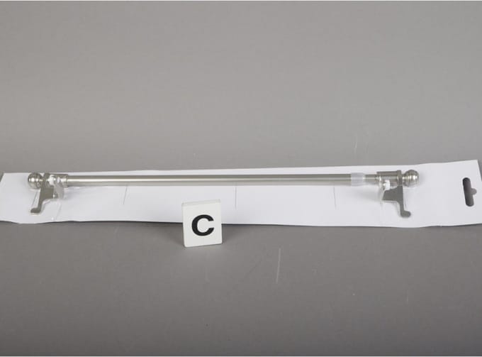 Gifi Diffusion - Uitschuifbare gordijnroede - Zilvergrijs - metaal - 30-50 cm