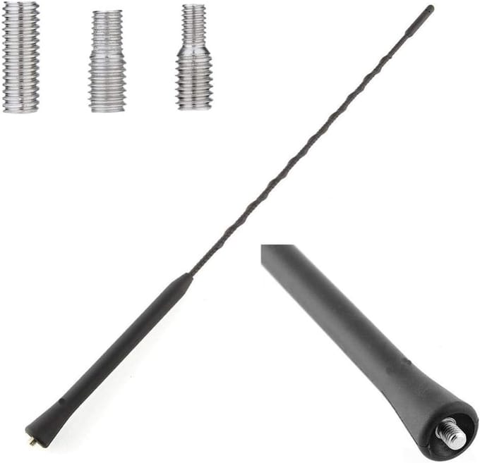 Korte Staafantenne - Auto Antenne Radio - Verbeterde Ontvangst - Universele Adapters - 40cm Lengte