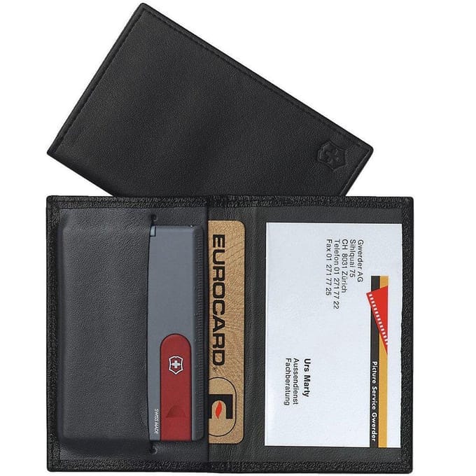 Victorinox Pasjeshouder - Kaarthouder - Minimalist Portomonnee - Kunstleer -Zwart