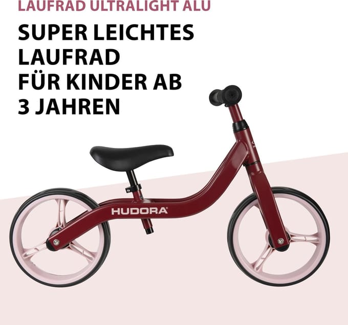 Hudora Loopfiets Ultralight Alu - Bordeaux