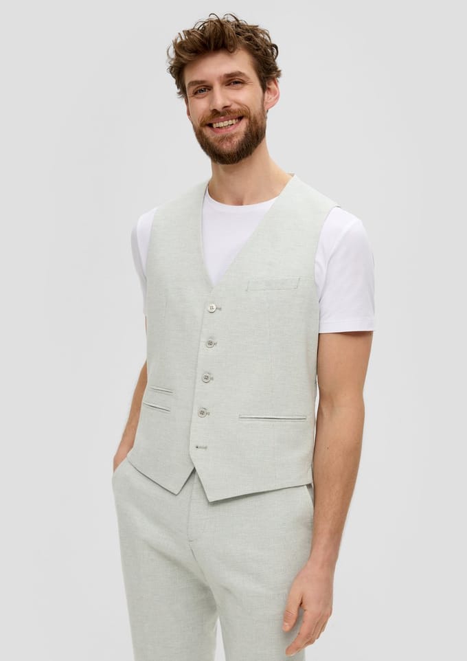 s.Oliver - male - s.ONICE: Gilet met slanke pasvorm