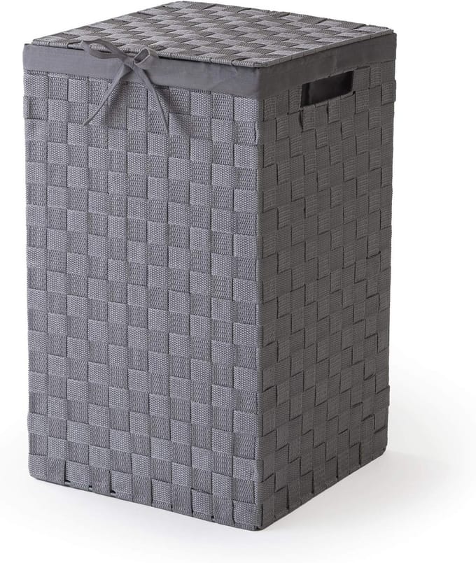 Stijlvolle Grijze Wasmand 30 x 30 x 50 cm