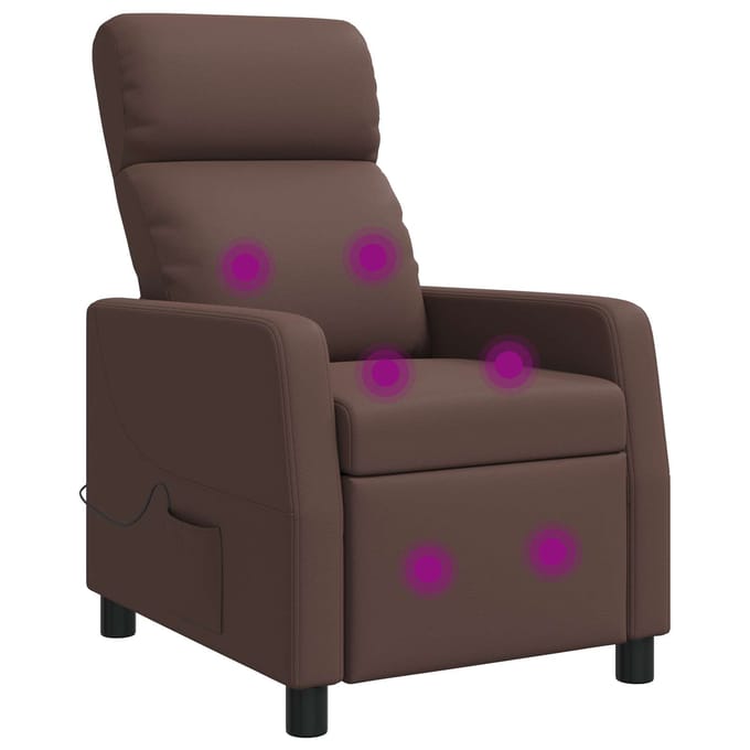 vidaXL - Massage - Relaxstoel - Bruin - Kunstleer