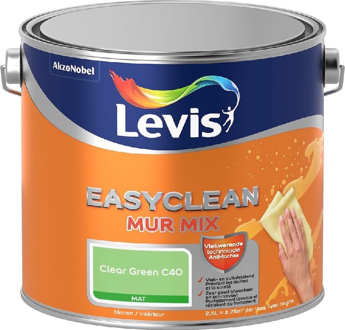 Levis - Easyclean Mur Mat Mix - Clear Green C40 - Mengverf - 2,5 L