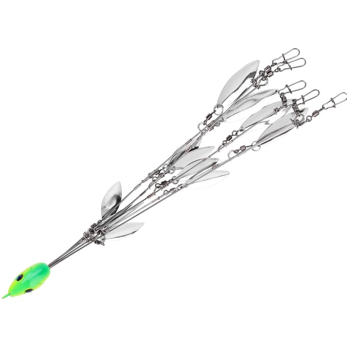 12-blads Paraplu Rig Vissen MultiAas en Aas Rigs met Wartels Kunstaas Kit(Groen ) white