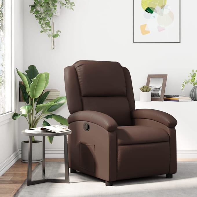 vidaXL - Fauteuil - verstelbaar - kunstleer - bruin