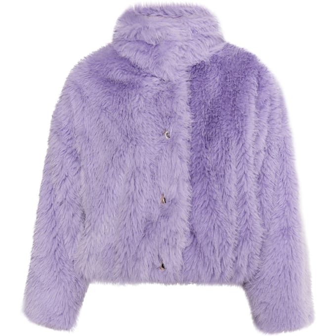 Faina Blouson van namaakbont Dames lichtpaars