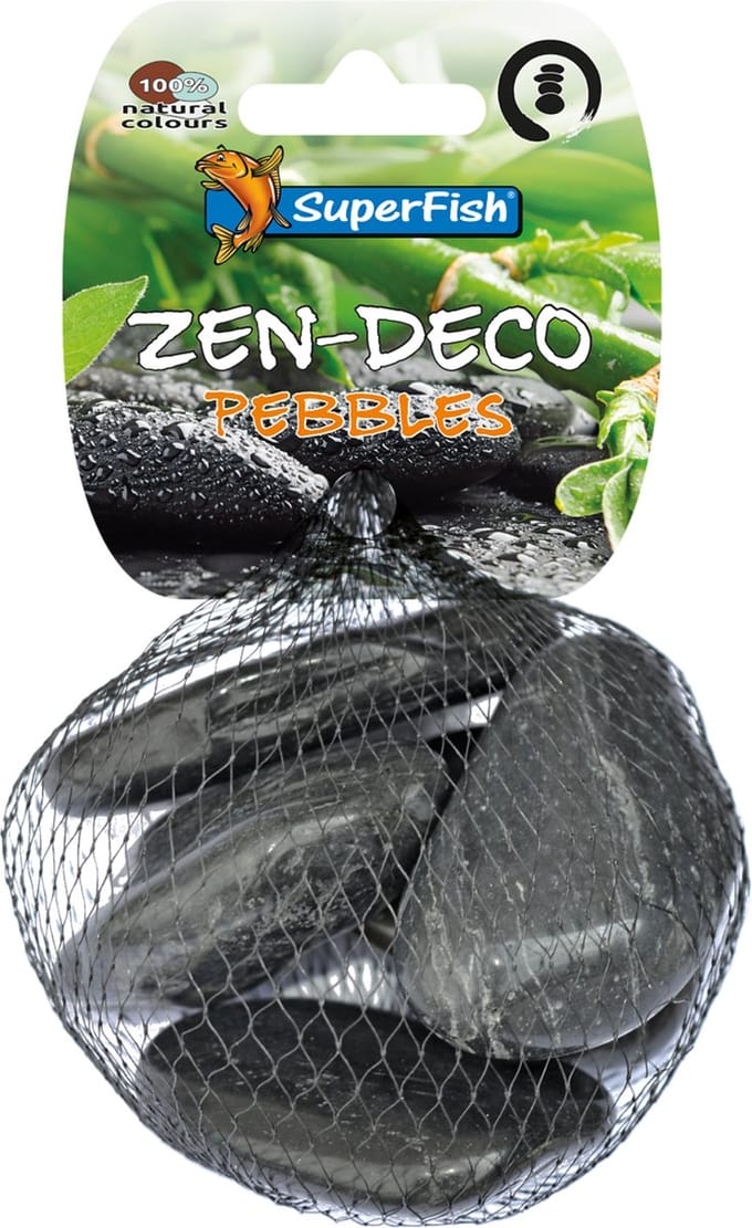 SuperFish Zen Pebble Medium Zwart 450 Gram