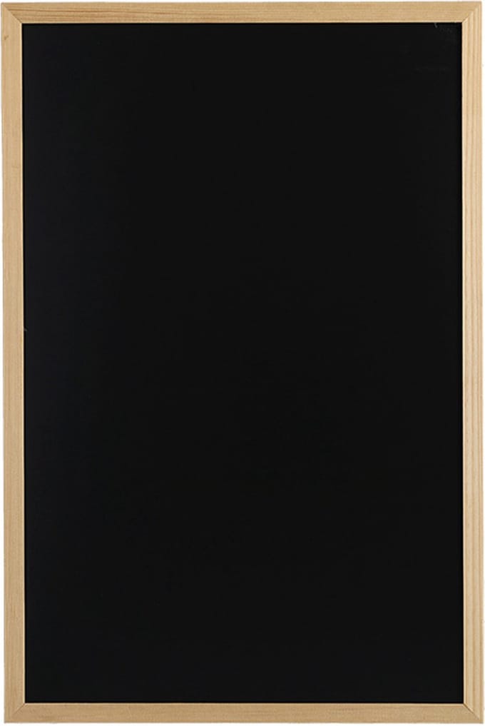 Zeller krijtbord/schoolbord/memobord magnetisch - 40 x 60 cm - hout