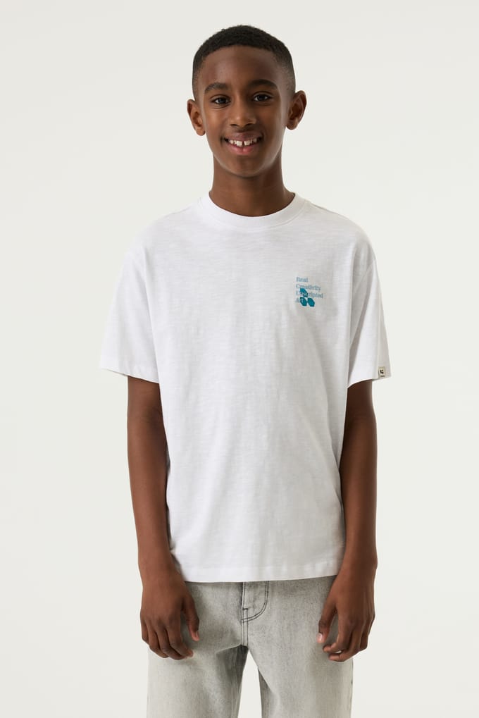 GARCIA Jongens Print T-shirt Wit Korte mouw