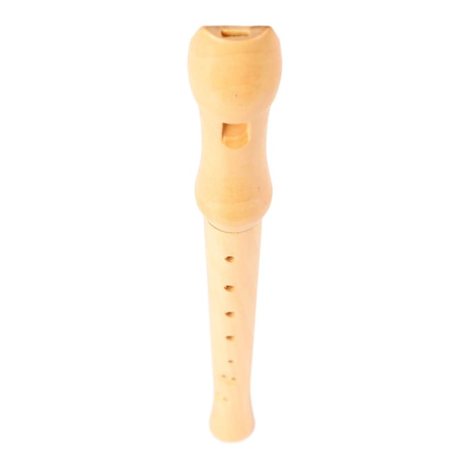 Instrument à vent Flûte verticale Arbre d'herbe 8 trous Aiguille pour jouer Performance beige