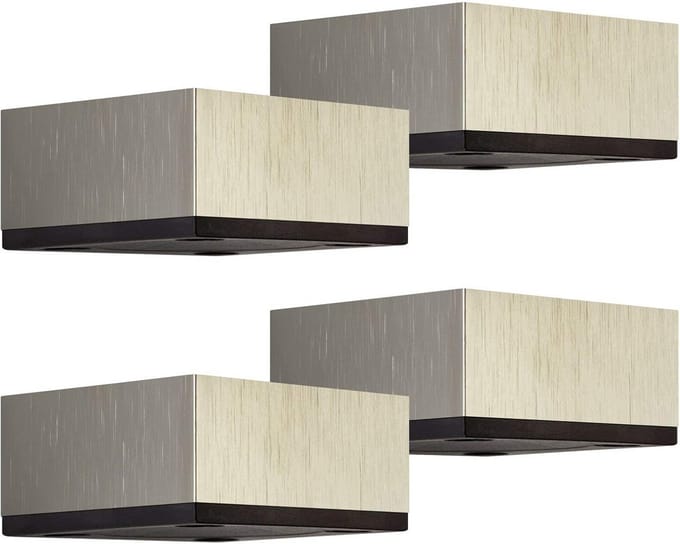 Set van 4 Vierkante Meubelpoten RVS-look voor Dressoir en Kast Onderstel