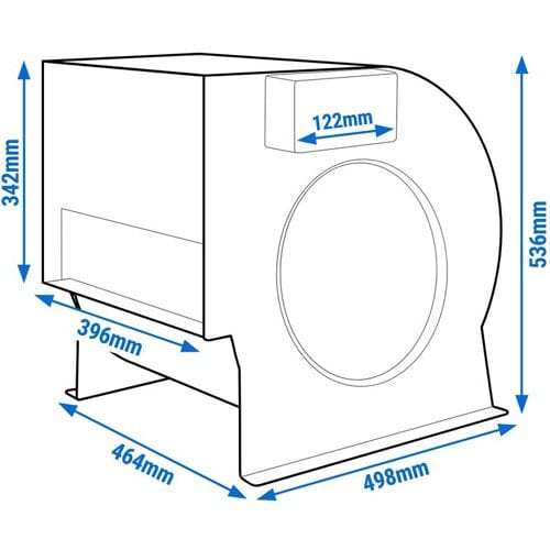 GGM Gastro Radialventilator 4500 m³ pro Std. - für Airboxen Zilver