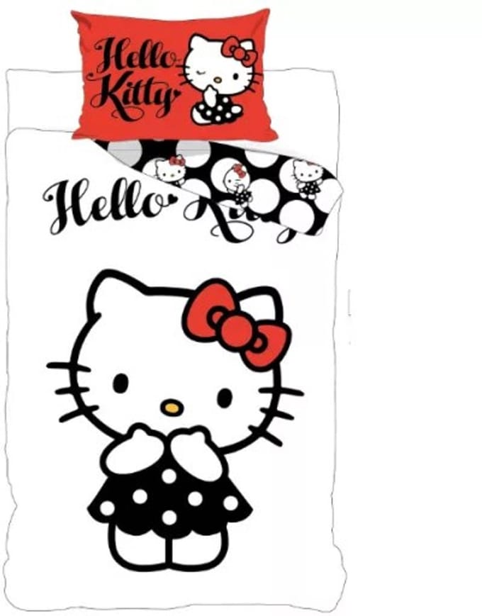 Hello Kitty jurk Dekbedovertrek 100x135 cm 40x60 cm katoen