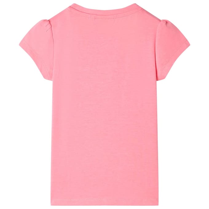 vidaXL Kindershirt 128 neonroze