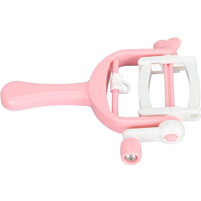 Kwastenmaker Klein Handheld Draagbaar Tijdbesparend Pomponmaker voor DIY Wolgaren Knutselen Roze white