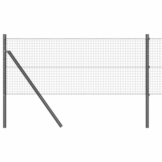 vidaXL - gelast - draadhek - met - grondbevestiging - 100 - x - 0,4 - m